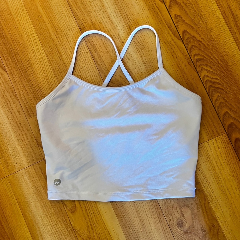 Senita Athletics Ava White Crop Top